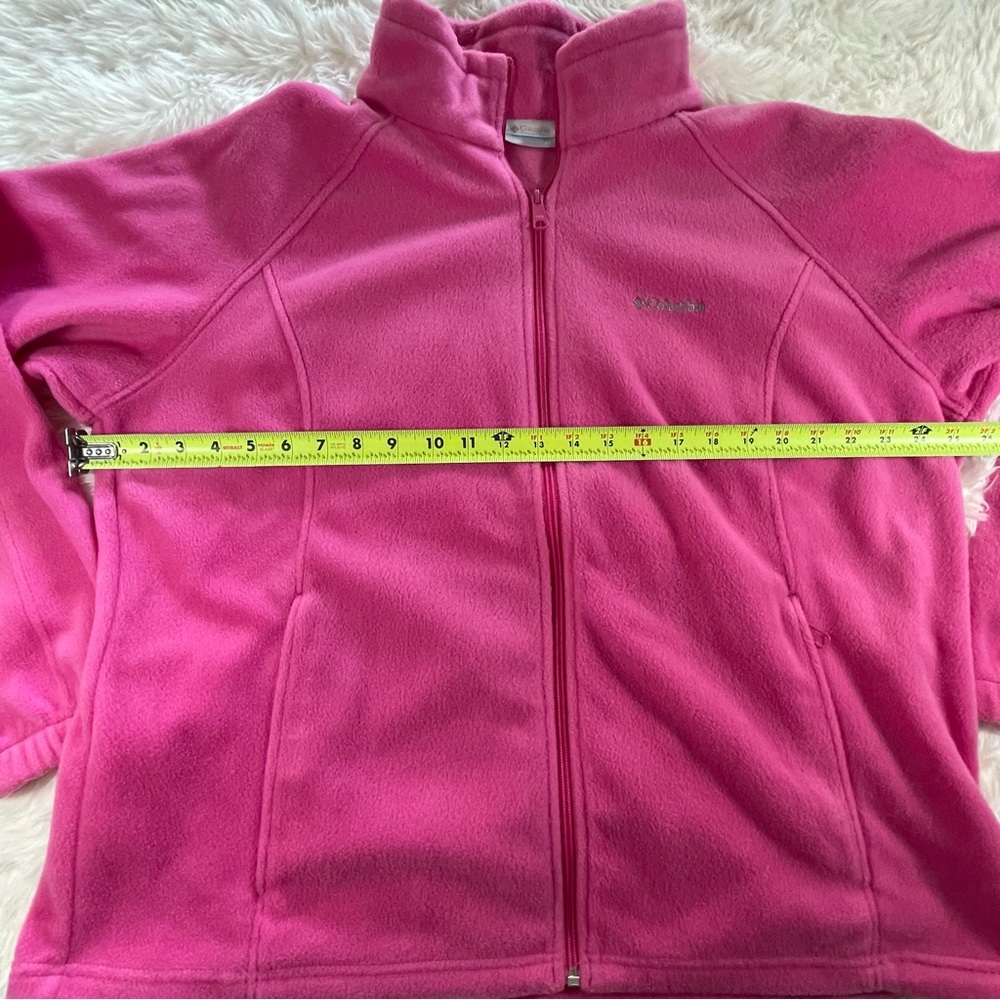 Columbia Women's Bright Pink Fleece Jacket - Breast Cancer Awareness - size 2X🎗️ - Picture 5 of 10